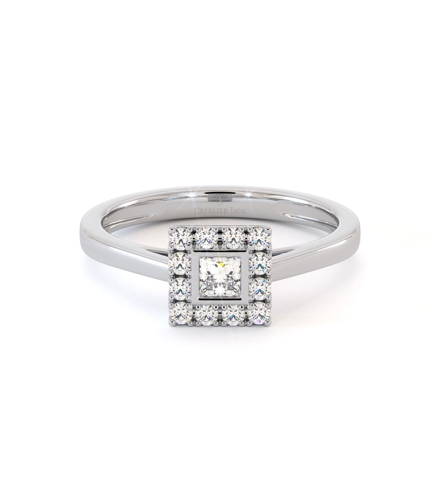 Bague de fiançailles Lila, solitaire diamant en or 18 carats - Maison Isor