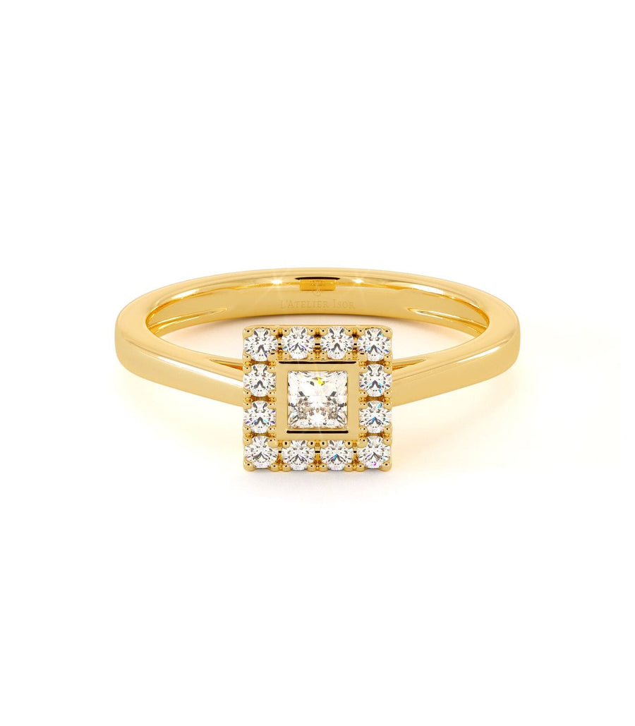Solitaire Lila - Or Jaune