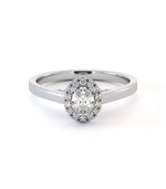 Bague de fiançailles Linosa, solitaire diamant en or 18 carats - Maison Isor