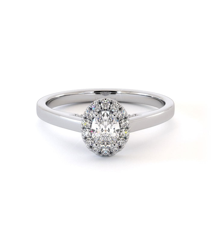 Bague de fiançailles Linosa, solitaire diamant en or 18 carats - Maison Isor