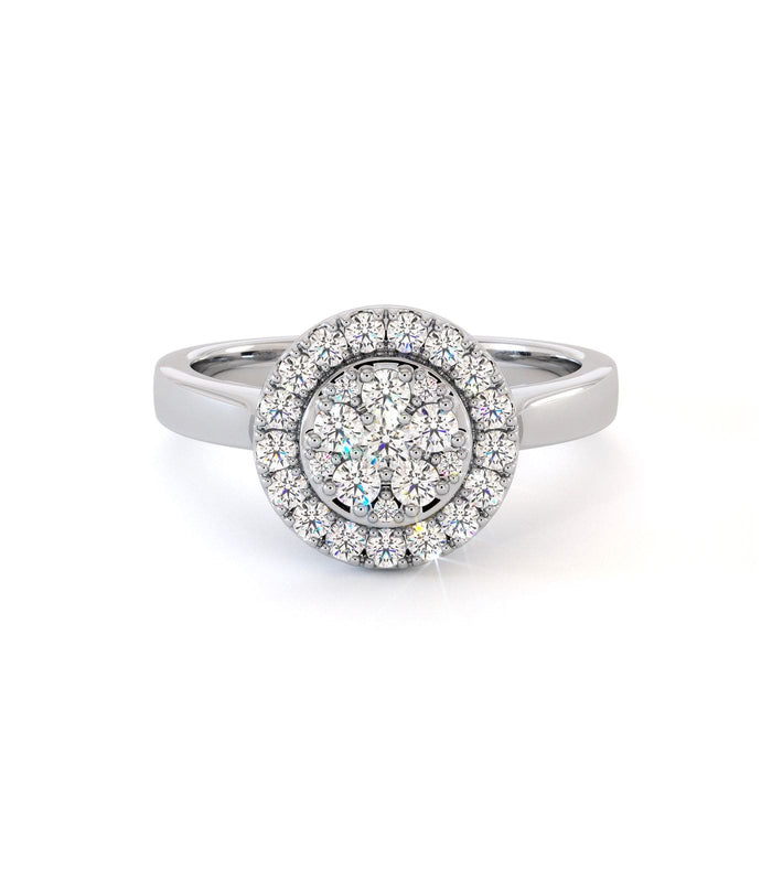 Bague de fiançailles Luna, solitaire diamant en or 18 carats - Maison Isor