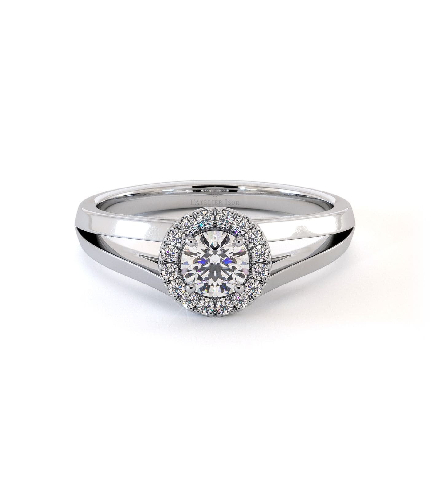 Bague de fiançailles Milford, solitaire diamant en or 18 carats - Maison Isor