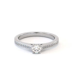 Bague de fiançailles Nubie, solitaire diamant en or 18 carats - Maison Isor