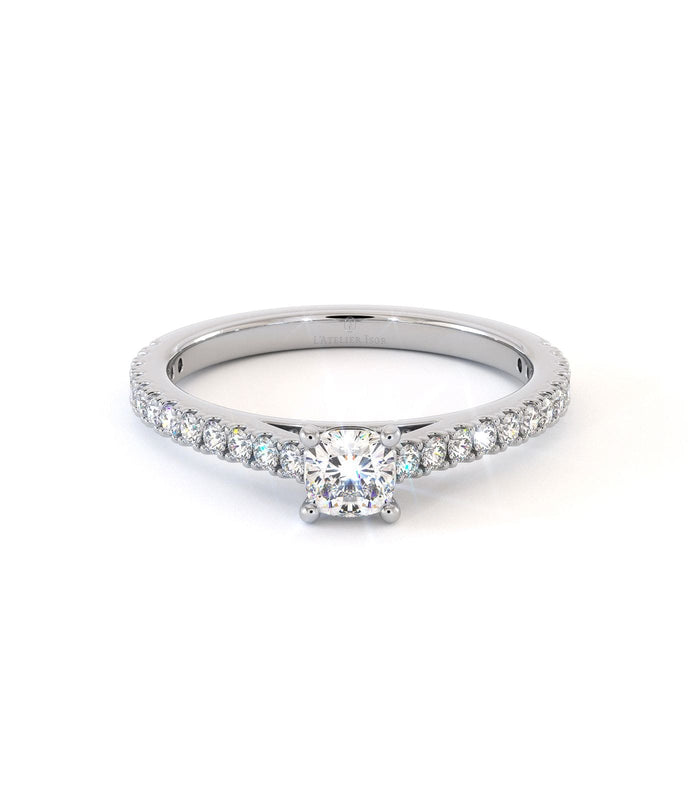 Bague de fiançailles Odessa, solitaire diamant en or 18 carats - Maison Isor