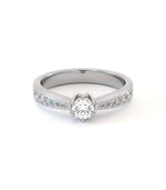 Bague de fiançailles Pissaro, solitaire diamant en or 18 carats - Maison Isor