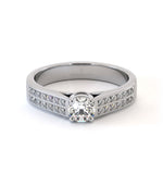 Bague de fiançailles Ponza, solitaire diamant en or 18 carats - Maison Isor