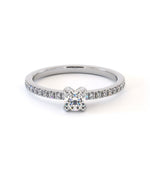 Bague de fiançailles Prunelle, solitaire diamant en or 18 carats - Maison Isor