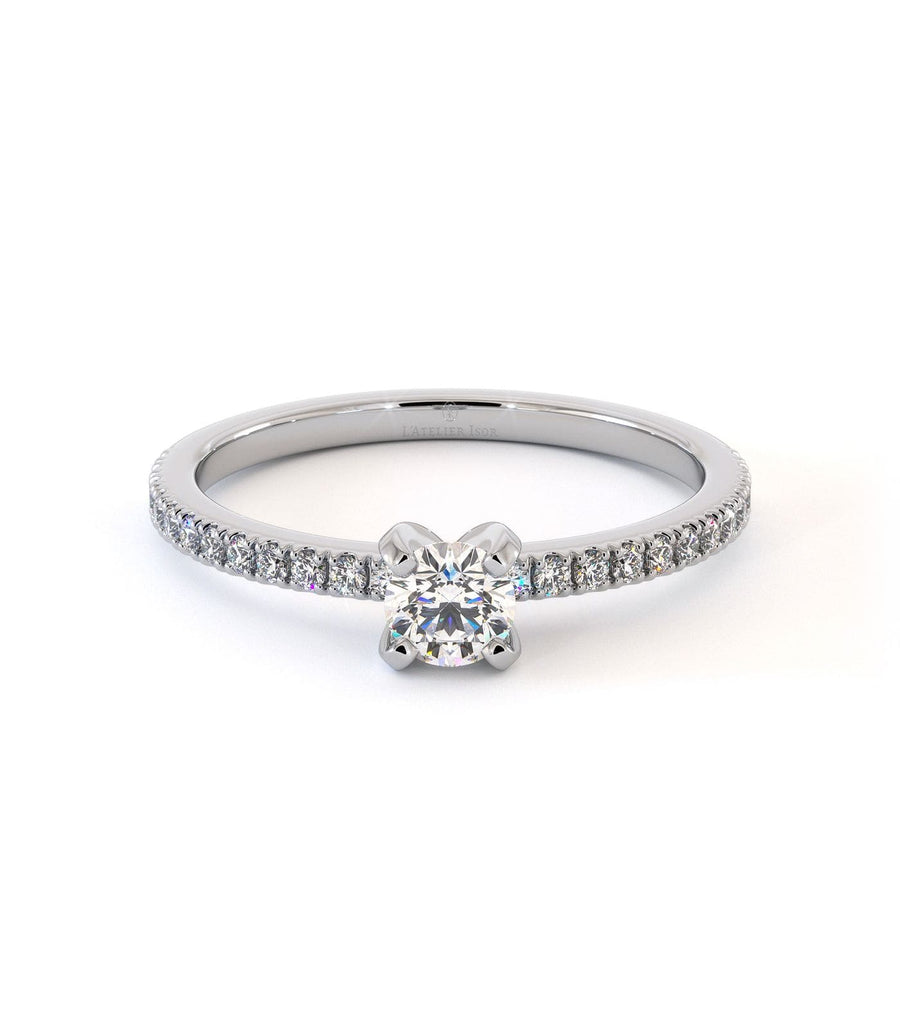Solitaire Prunelle - Or Blanc Palladié