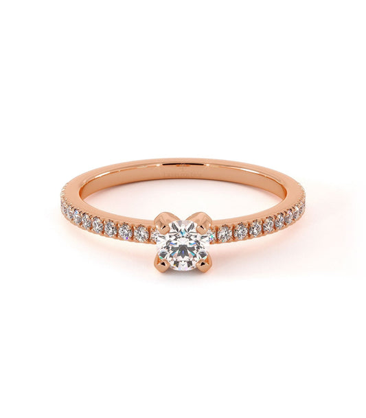 Solitaire Prunelle - Or Rose