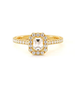 Bague de fiançailles Sahel, solitaire diamant en or 18 carats - Maison Isor