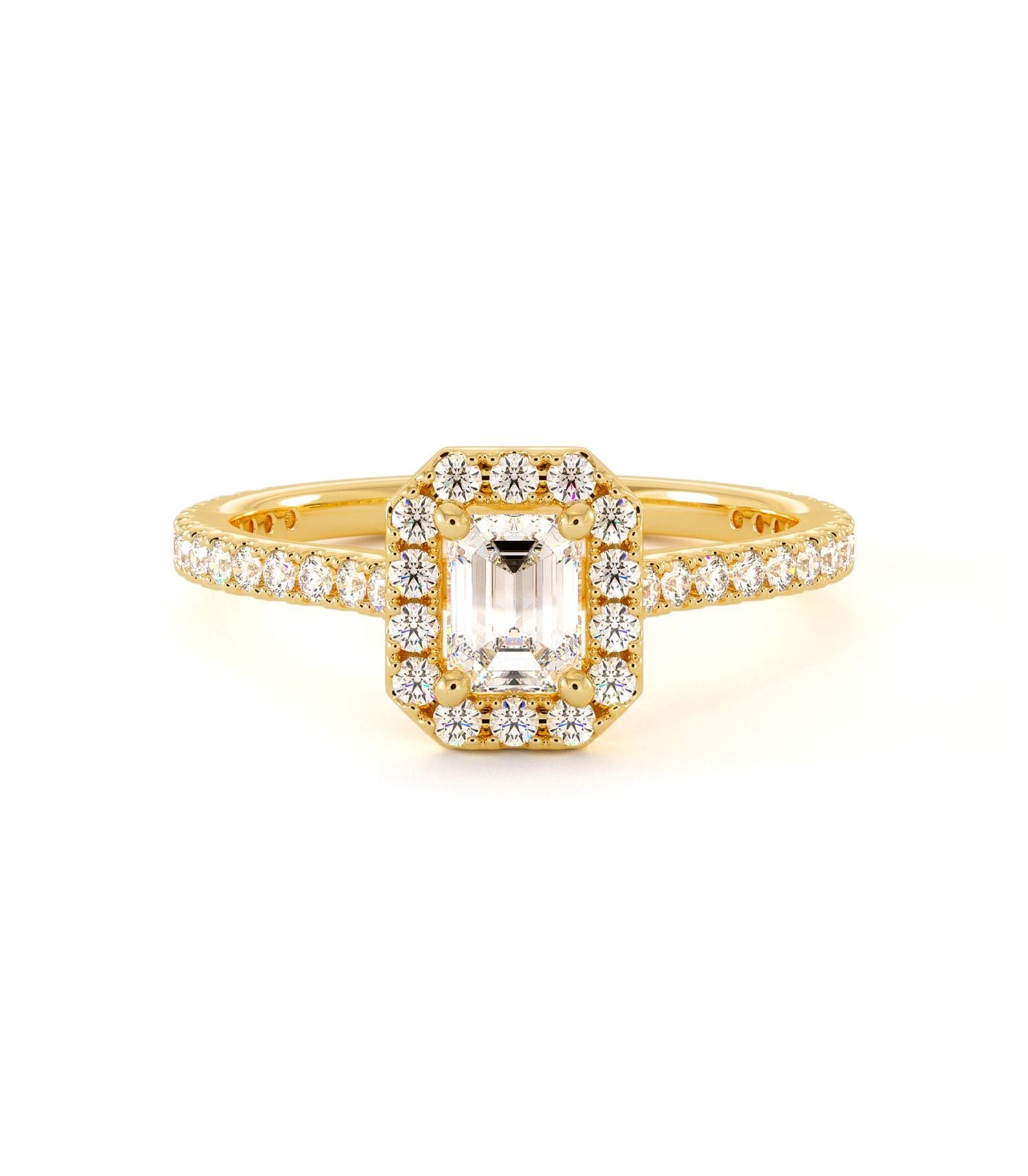 Bague de fiançailles Sahel, solitaire diamant en or 18 carats - Maison Isor