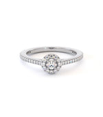 Bague de fiançailles Sephir, solitaire diamant en or 18 carats - Maison Isor