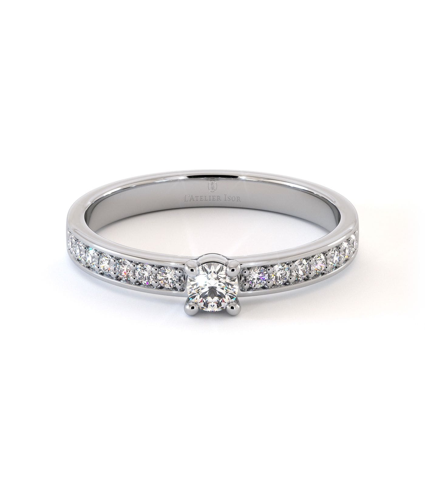 Bague de fiançailles Sisley, solitaire diamant en or 18 carats - Maison Isor