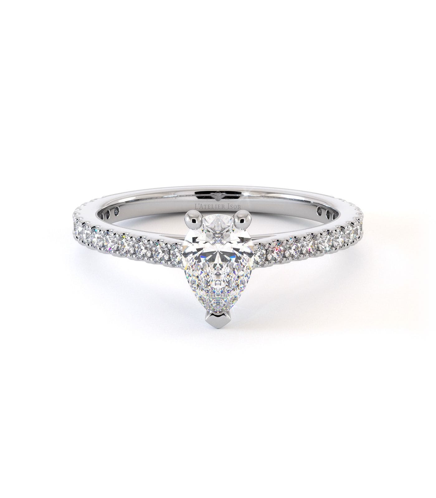 Bague de fiançailles Terra, solitaire diamant en or 18 carats - Maison Isor