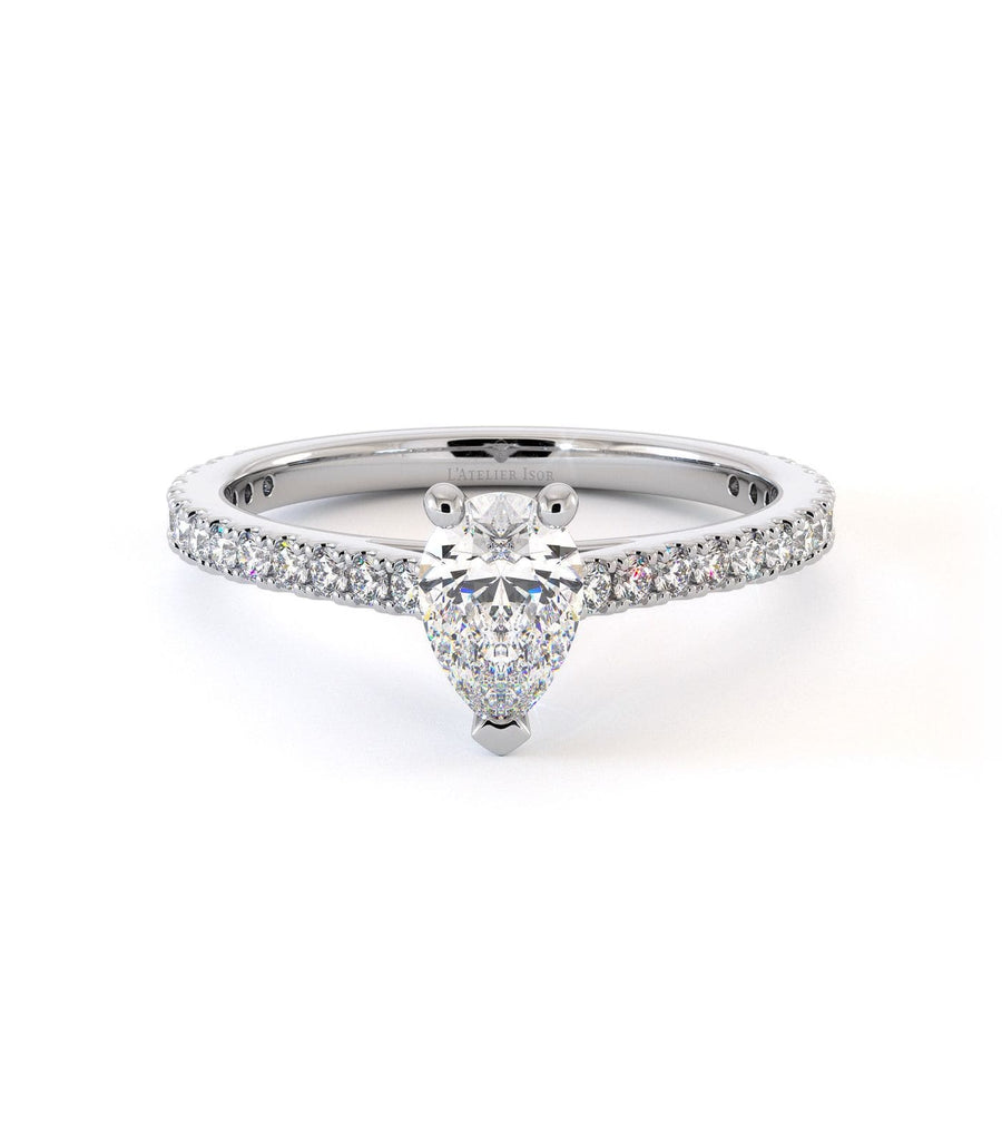 Bague de fiançailles Terra, solitaire diamant en or 18 carats - Maison Isor