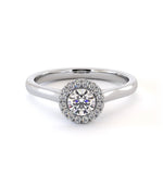Bague de fiançailles Tiama, solitaire diamant en or 18 carats - Maison Isor