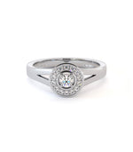 Bague de fiançailles Tokara, solitaire diamant en or 18 carats - Maison Isor