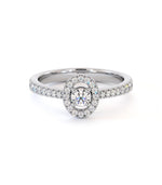 Bague de fiançailles Tureia, solitaire diamant en or 18 carats - Maison Isor