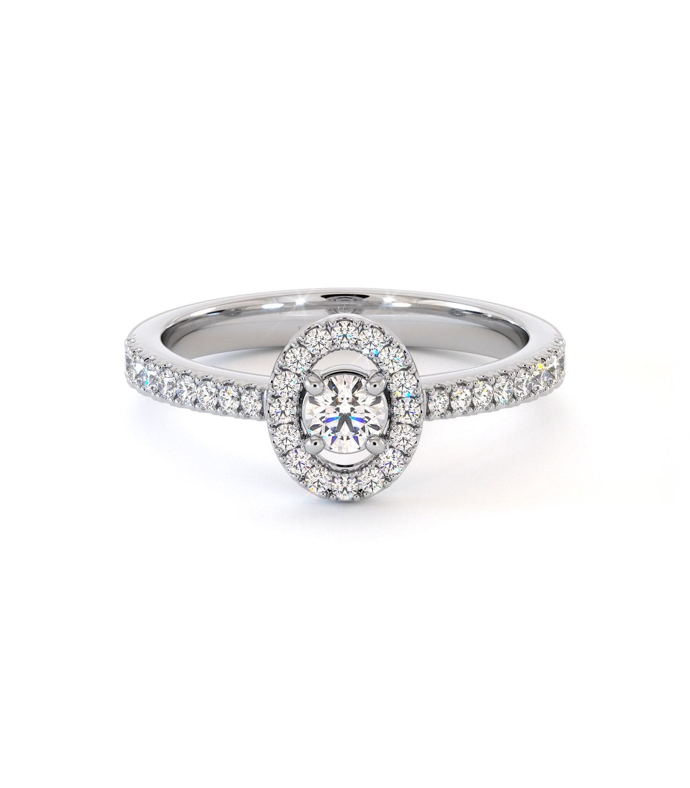 Bague de fiançailles Tureia, solitaire diamant en or 18 carats - Maison Isor