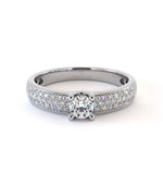 Bague de fiançailles Velasquez, solitaire diamant en or 18 carats - Maison Isor