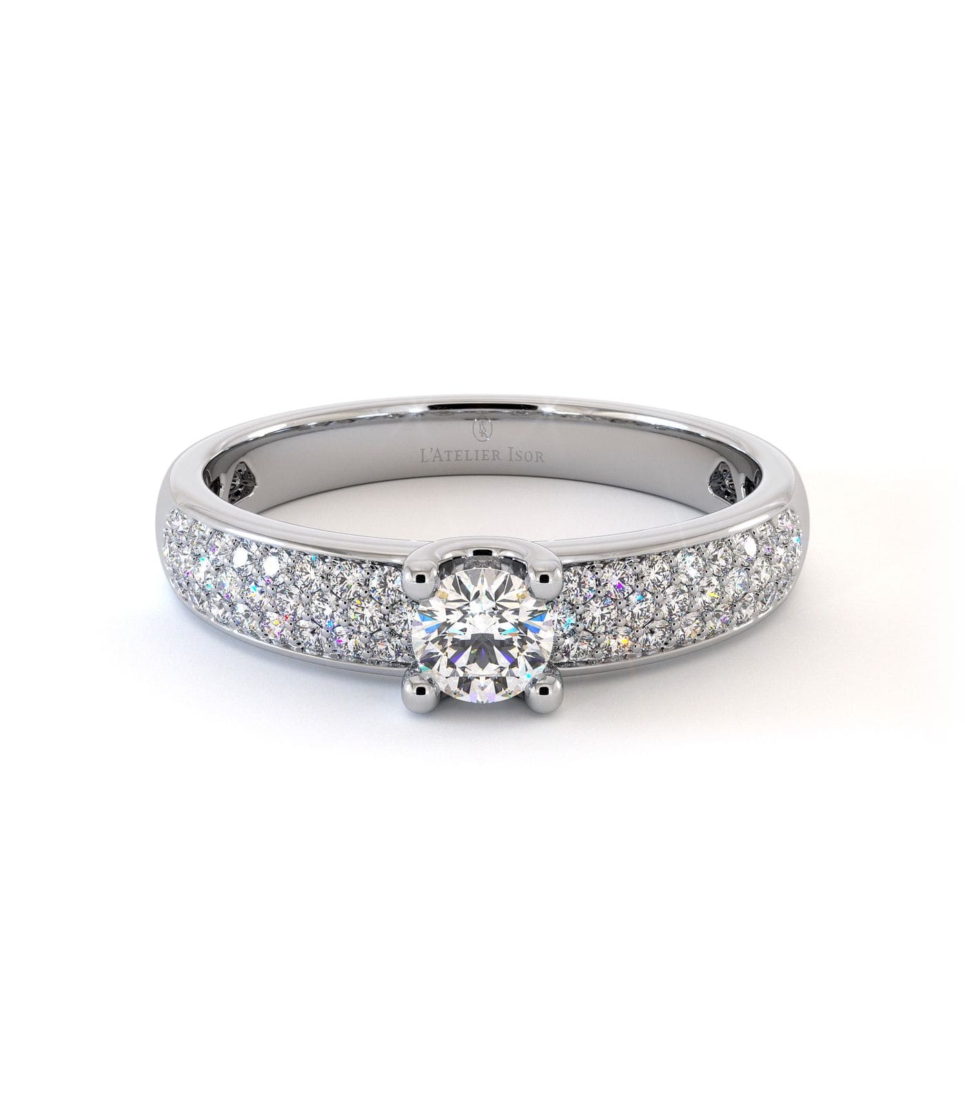 Bague de fiançailles Velasquez, solitaire diamant en or 18 carats - Maison Isor