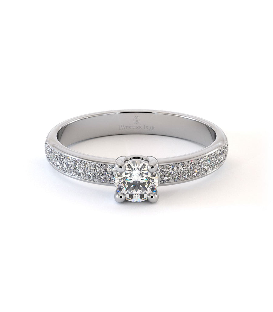 Solitaire Viverone - Or Blanc Palladié