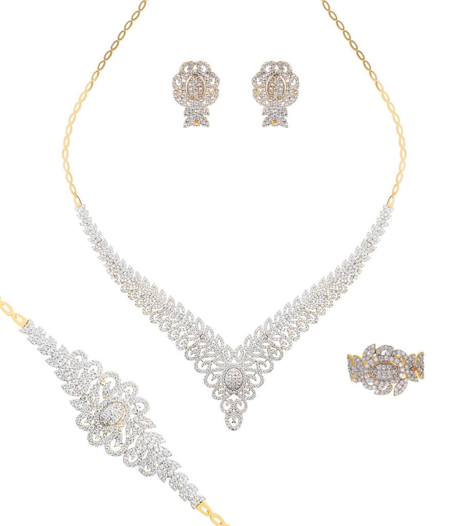 Parure de mariée Aster en or 18 carats - Maison Isor