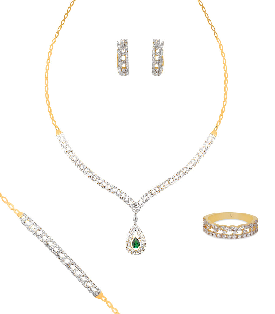 Parure de mariée Zariyah en or 18 carats - Maison Isor