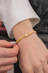 Photo porté du bracelet maille Bella en or 18 carats