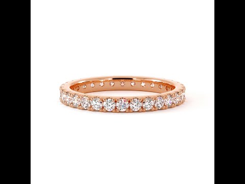 Vidéo packshot de l'alliance en diamants Dune pour femme en or 18 carats dans les 3 coloris : jaune, rose, blanc.