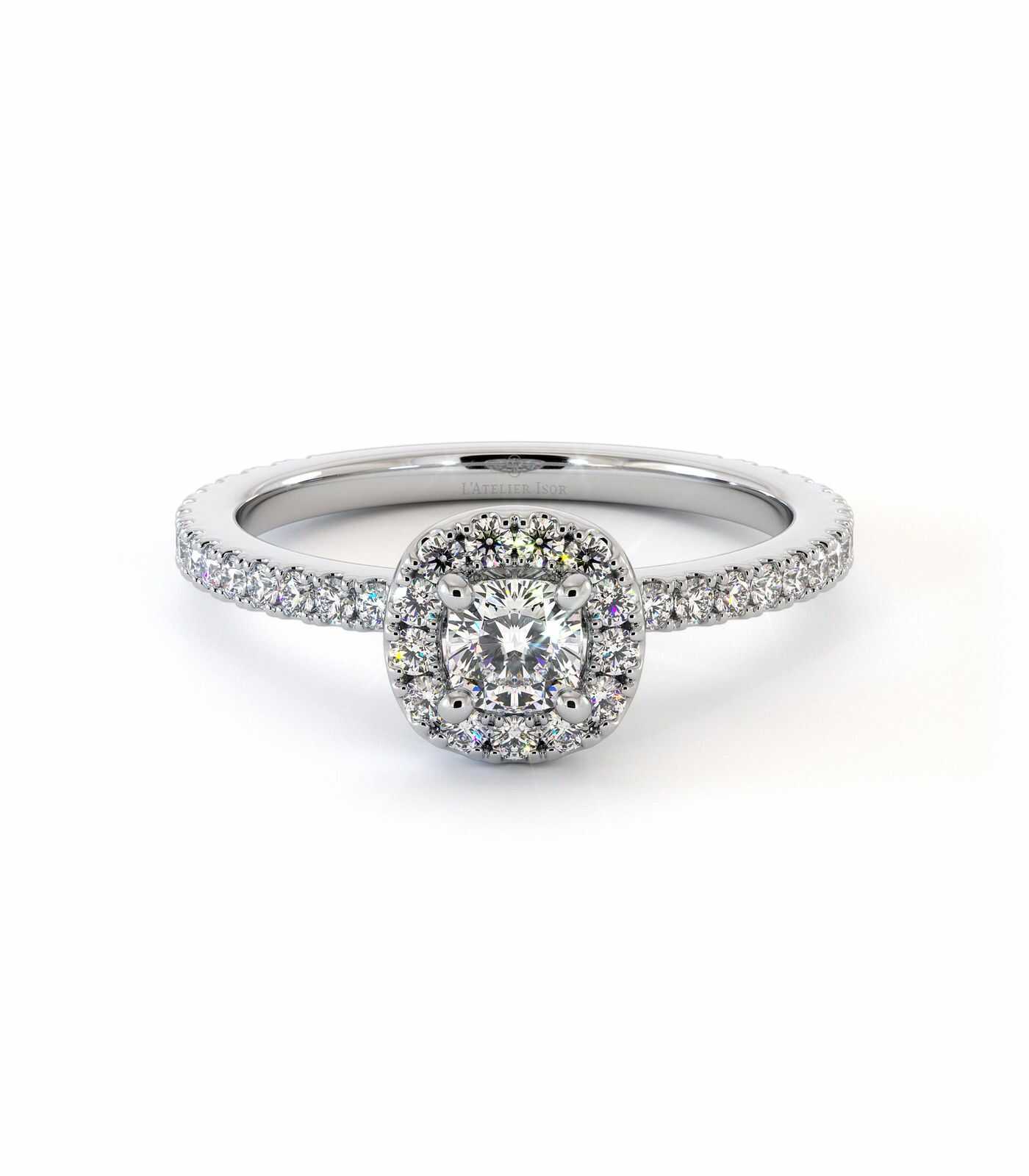 Bague de fiançailles Lucia, solitaire diamant en or 18 carats - Maison Isor