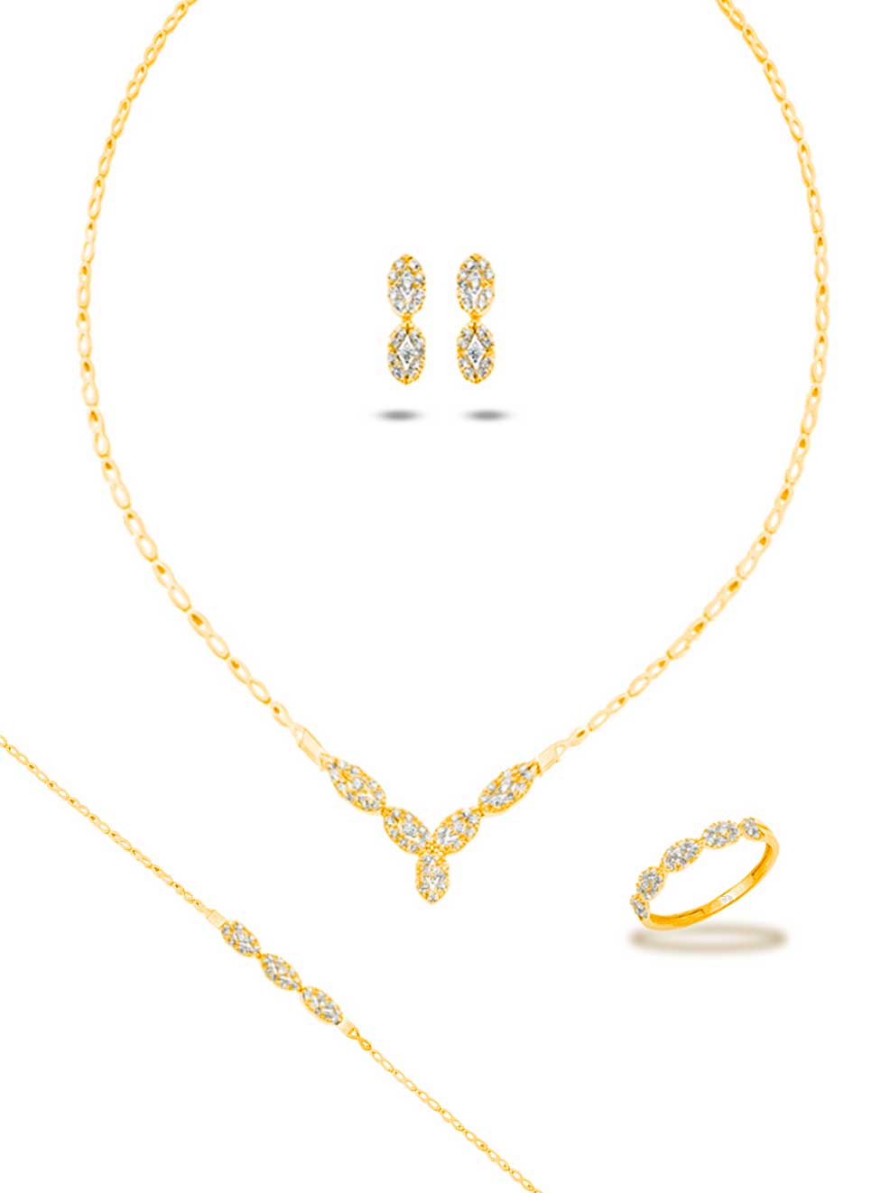 Parure de mariée Serena en or 18 carats - Maison Isor