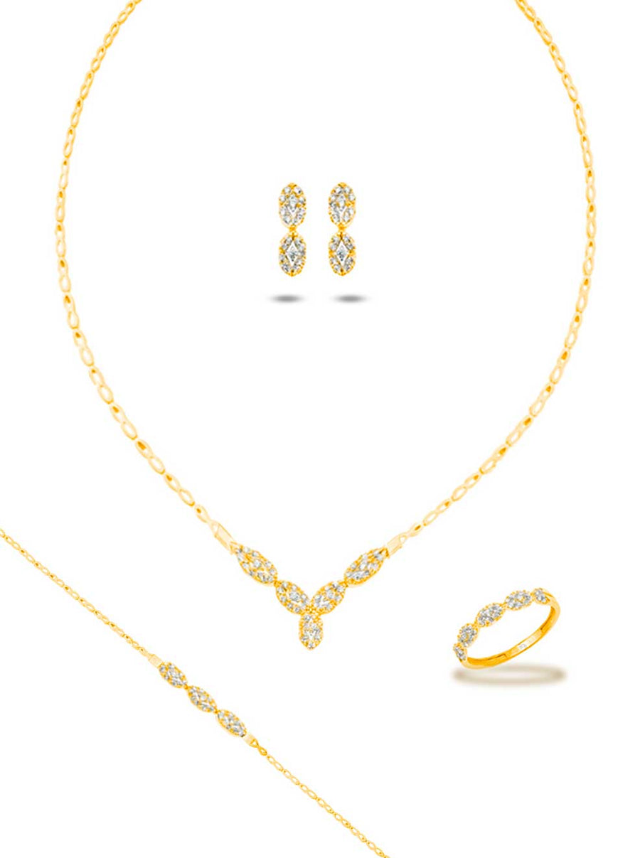 Parure de mariée Serena en or 18 carats - Maison Isor